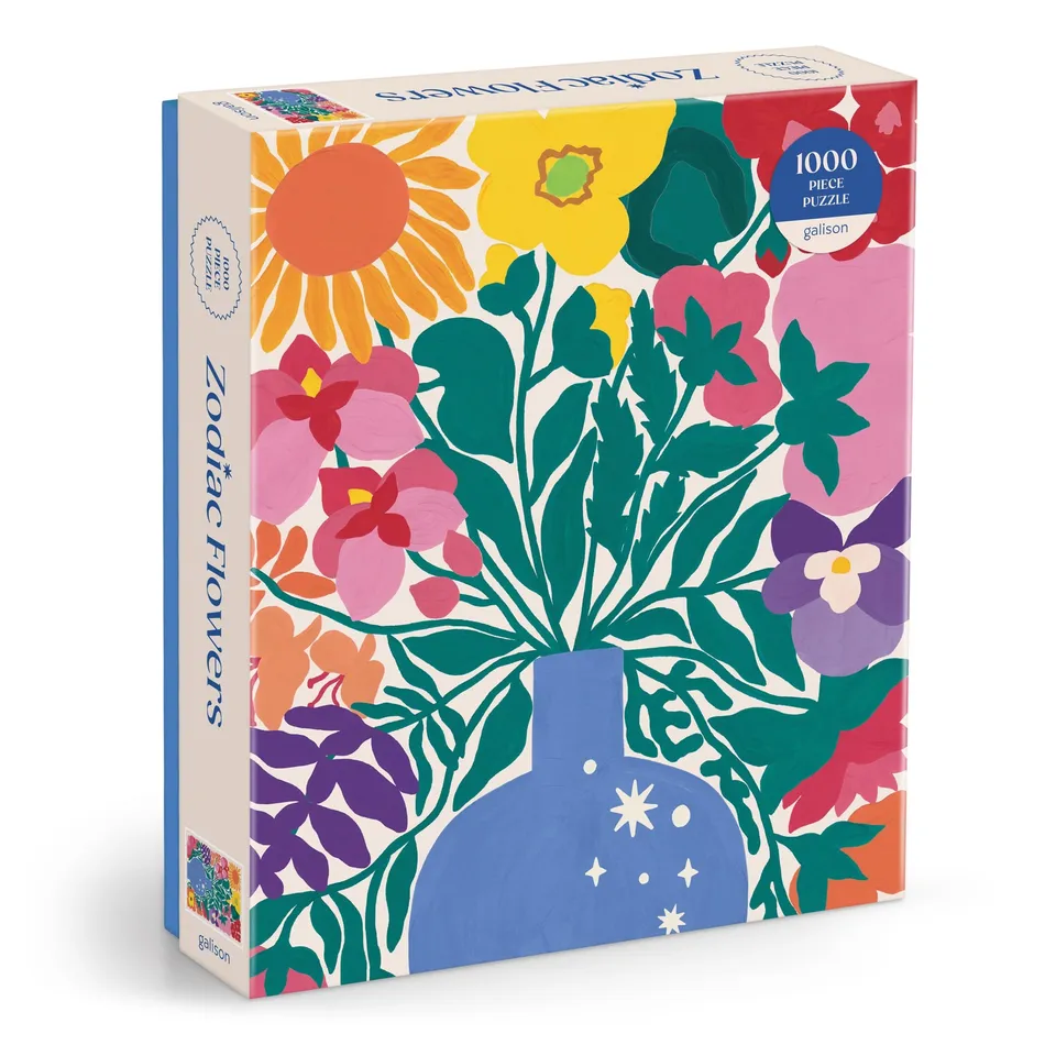 galison-zodiac-flowers-1000-teile-puzzle-blumen-sternzeichen image 1