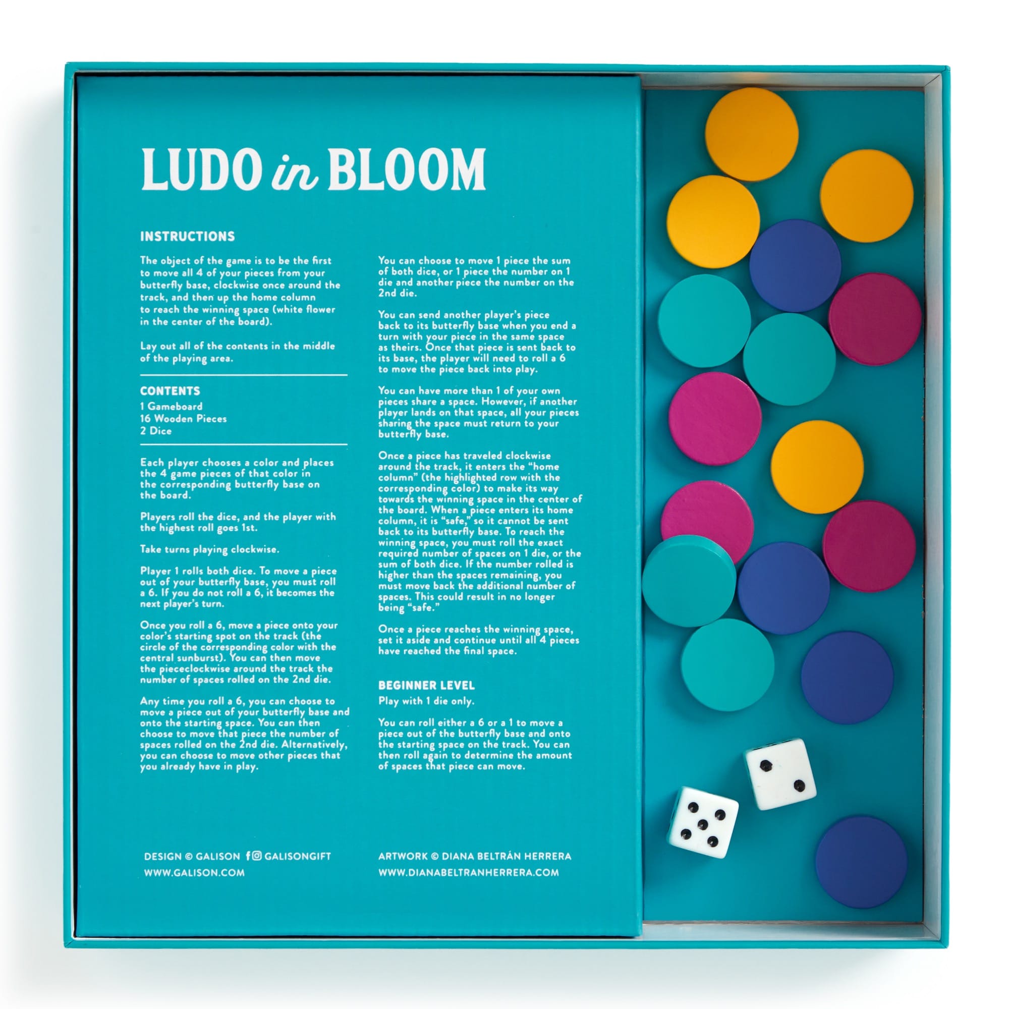 galison-ludo-in-bloom-brettspiel-holzfiguren-schmetterling image 5