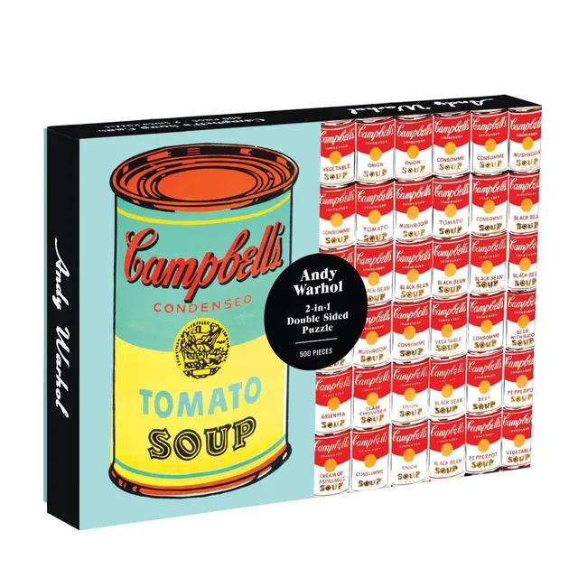 galison-jigsaw-puzzles-warhol-soup-can-500-teile-puzzle-doppelseitig image 1