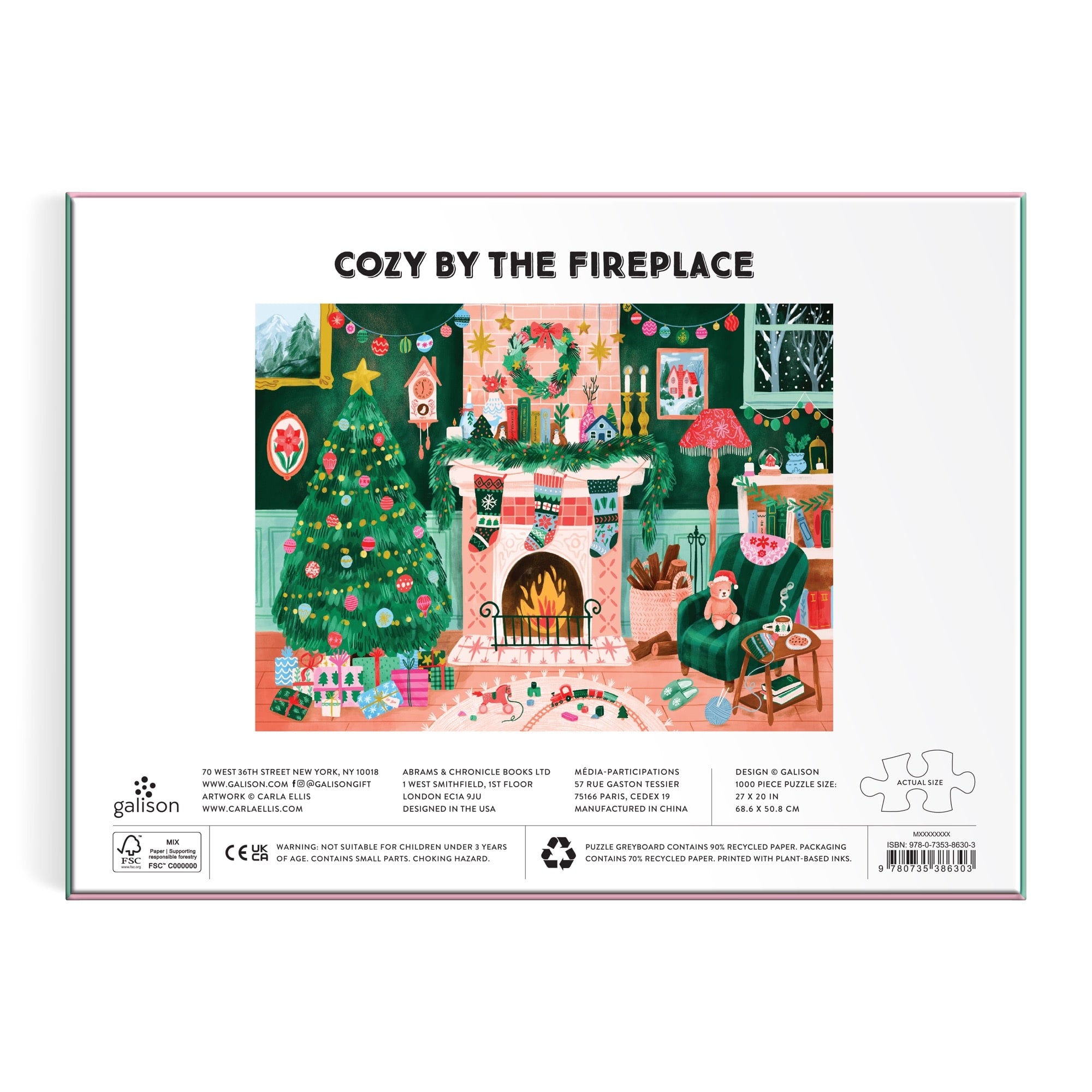 galison-cozy-by-the-fireplace-puzzle-1000-teile-weihnachten image 6