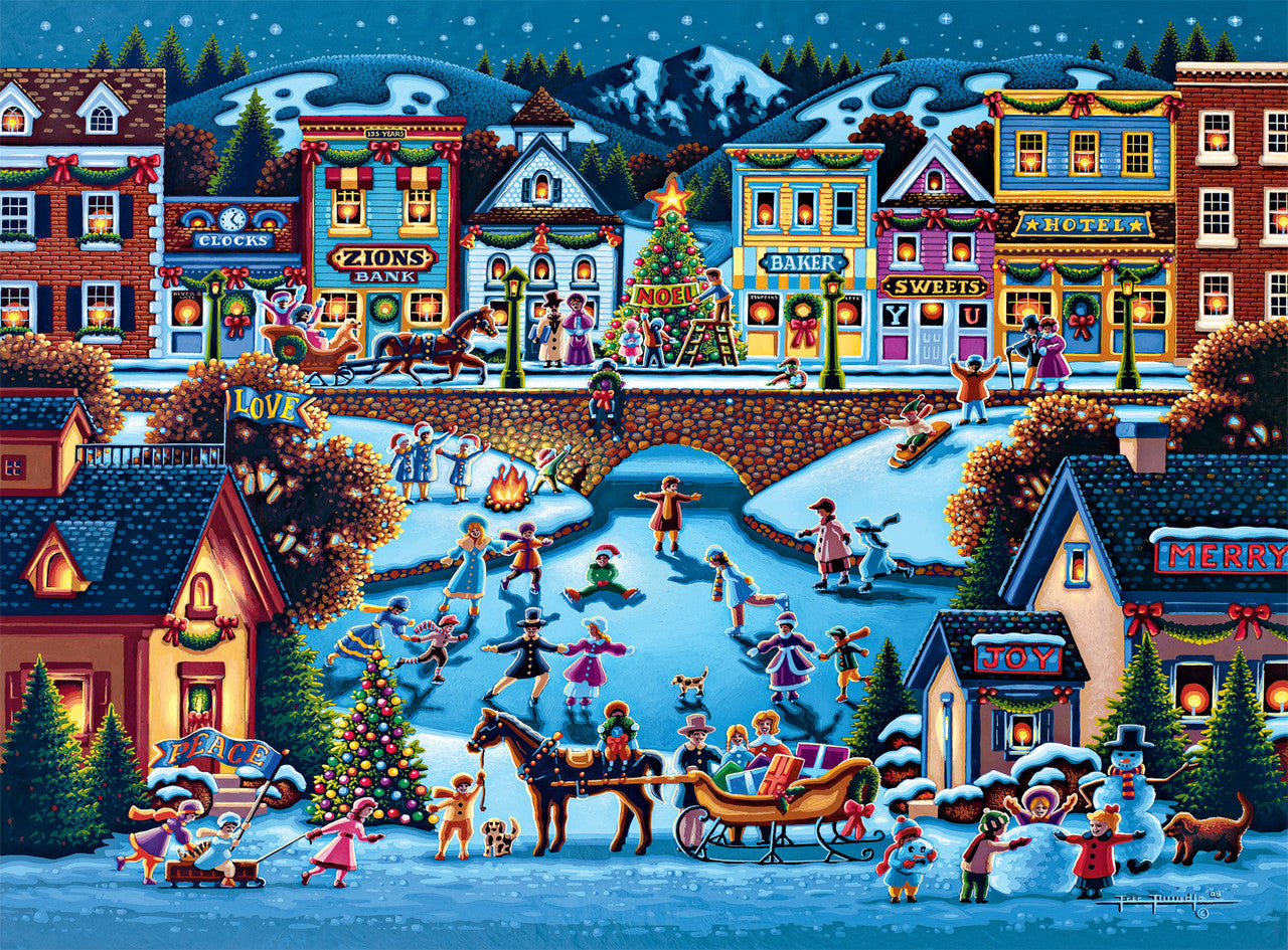 buffalo-games-dowdle-hometown-christmas-puzzle-1000-teile-winter image 1