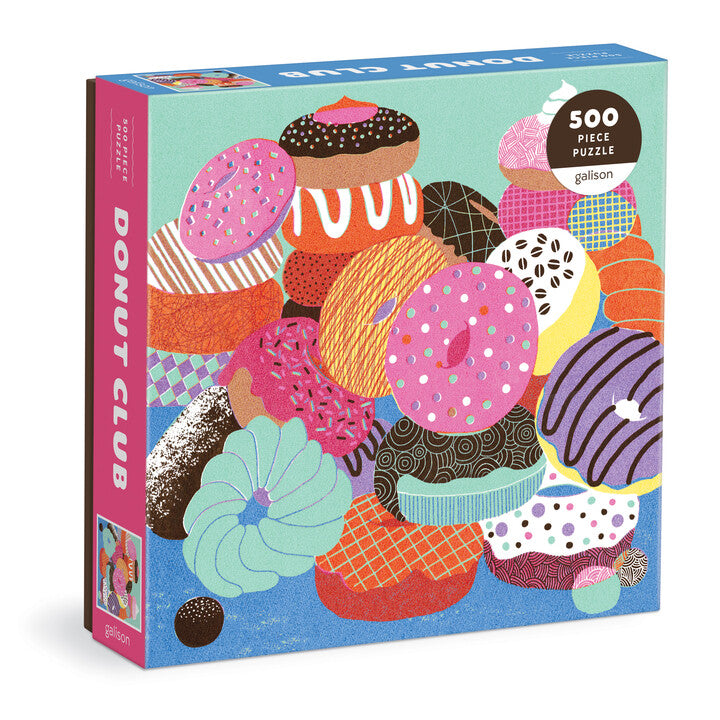 galison-donut-club-500-teile-puzzle-donuts-bunt image 1