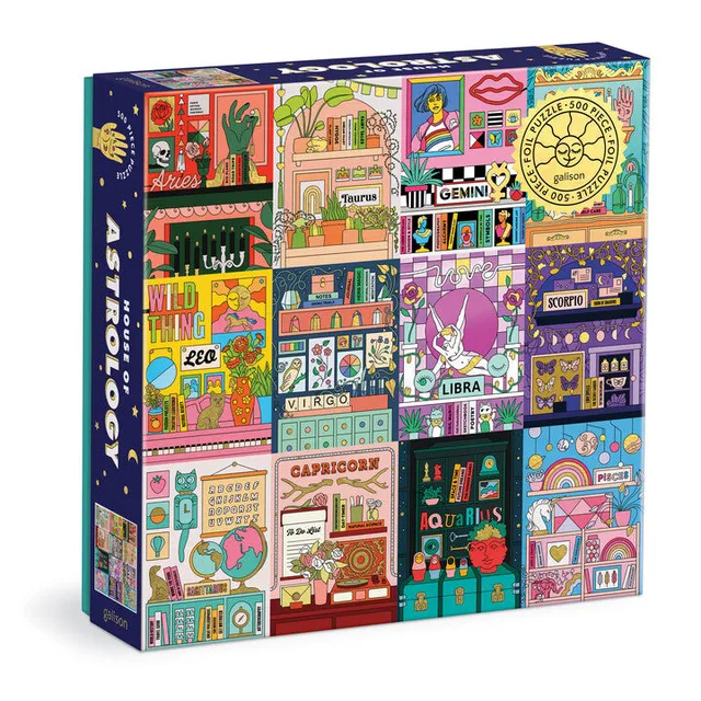 galison-house-of-astrology-500-teile-puzzle-goldfolie image 1