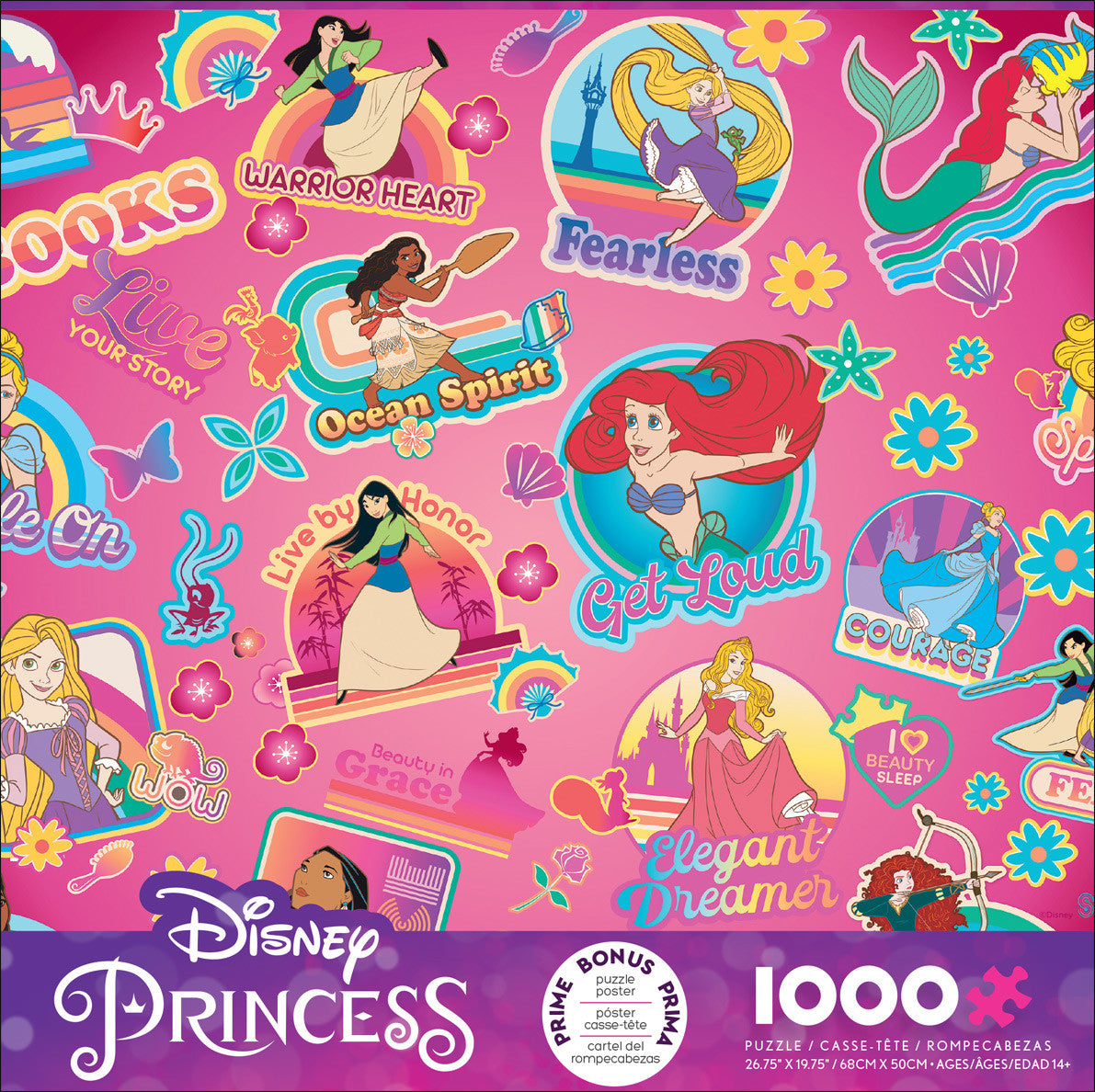 ceaco-disney-princess-sticker-collage-1000-teile-puzzle image 1