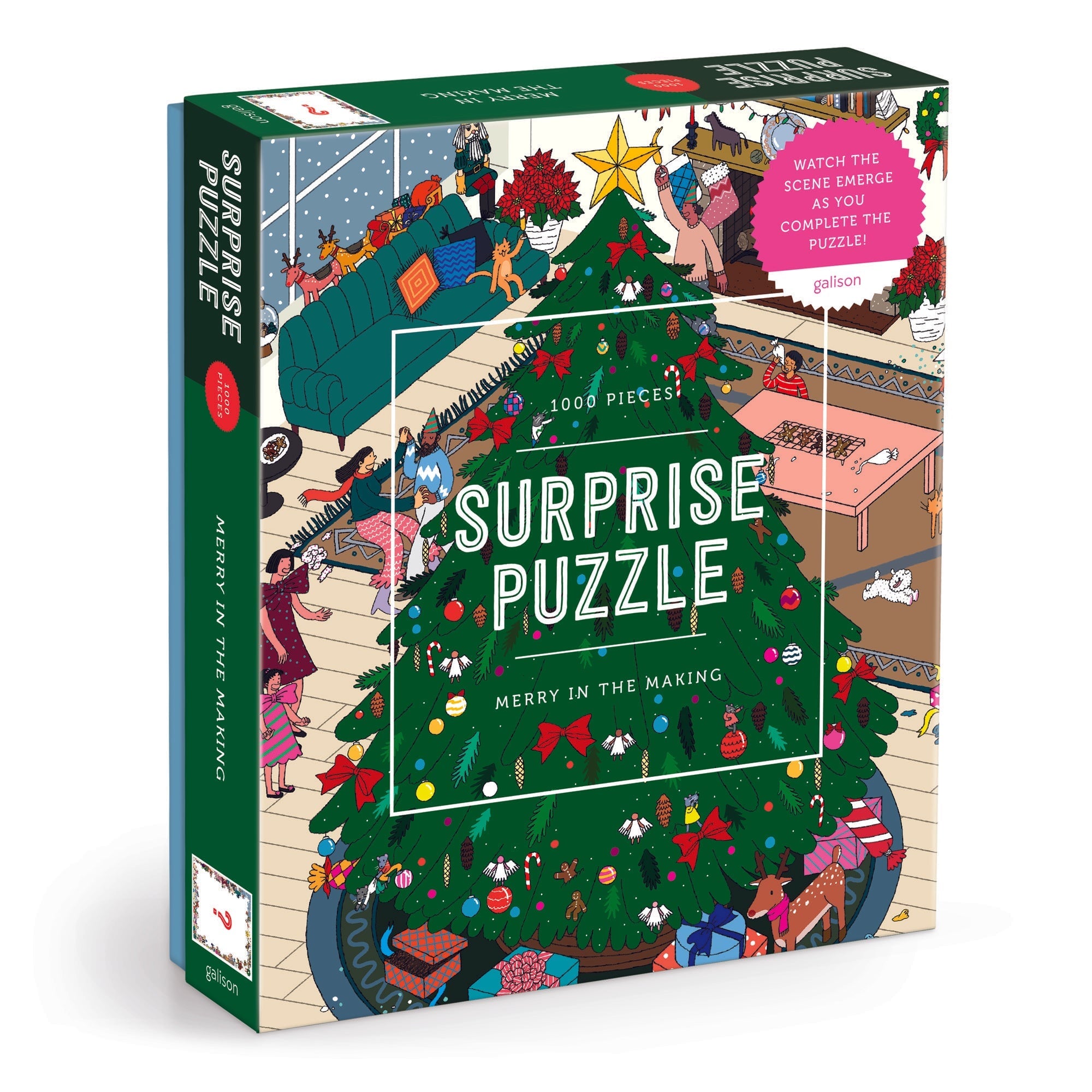 galison-merry-1000-teile-surprise-puzzle-weihnachten image 1