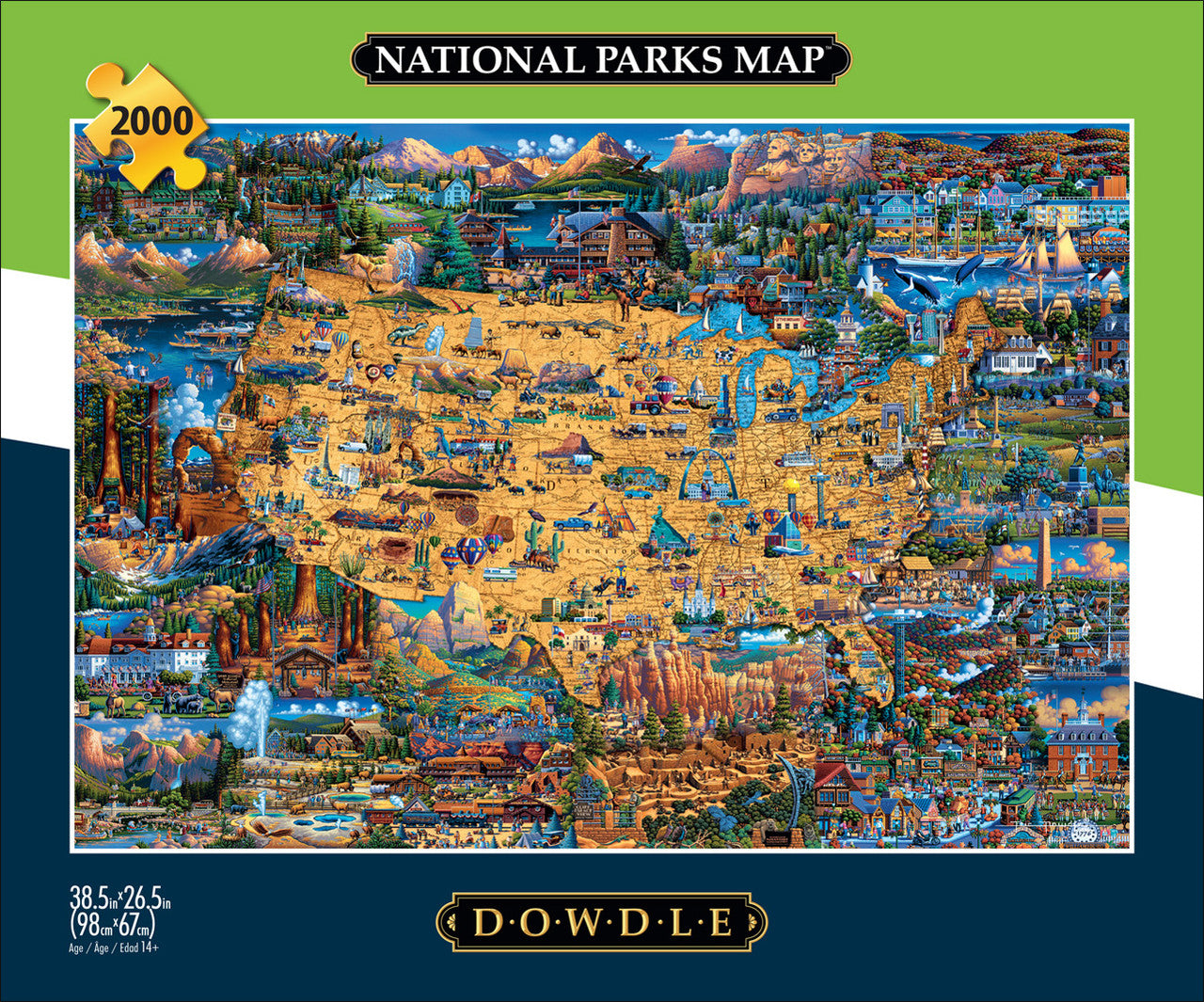 buffalo-games-dowdle-national-parks-map-2000-teile-puzzle image 2