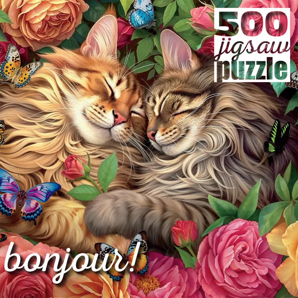 buffalo-games-bonjour-cats-in-love-puzzle-500-teile-katzen image 1