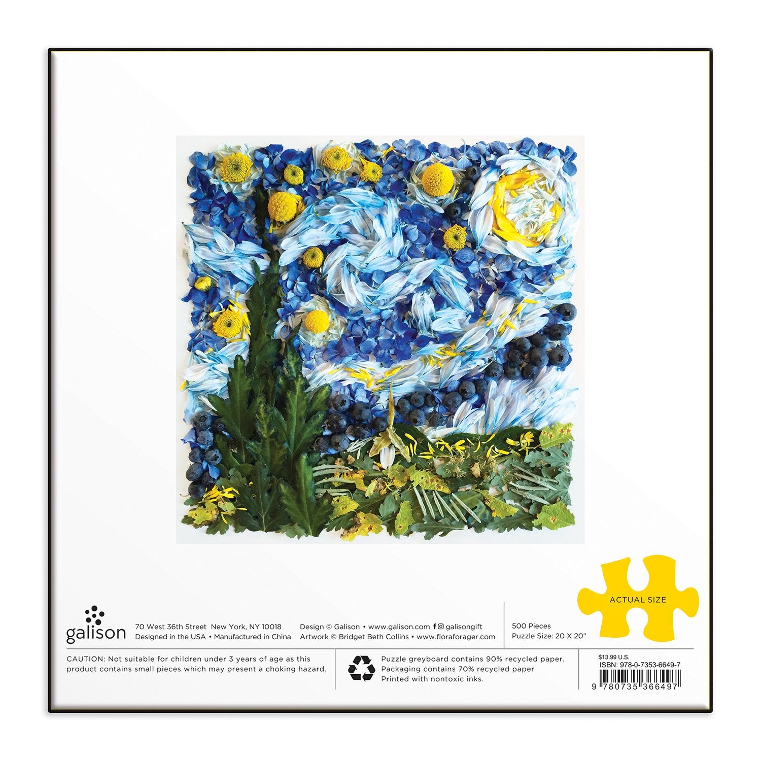 galison-starry-night-petals-500-teile-puzzle-van-gogh-blumen image 5