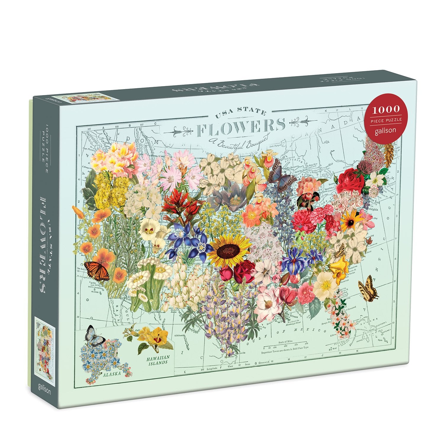 galison-usa-state-flowers-puzzle-1000-teile-wendy-gold image 1