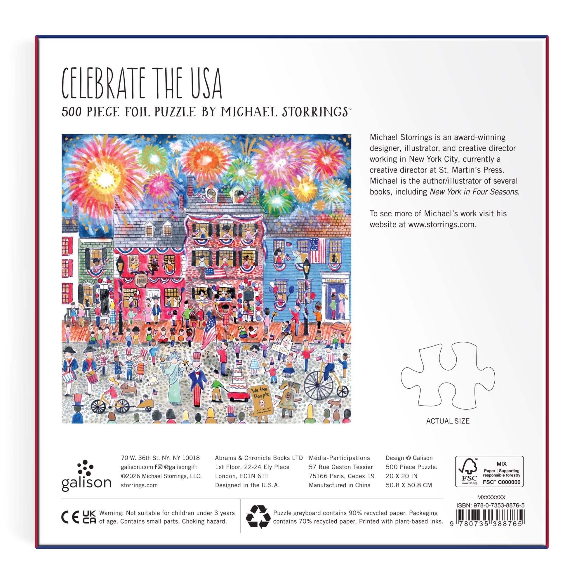 galison-michael-storrings-celebrate-the-usa-500-teile-puzzle-mit-folie image 6