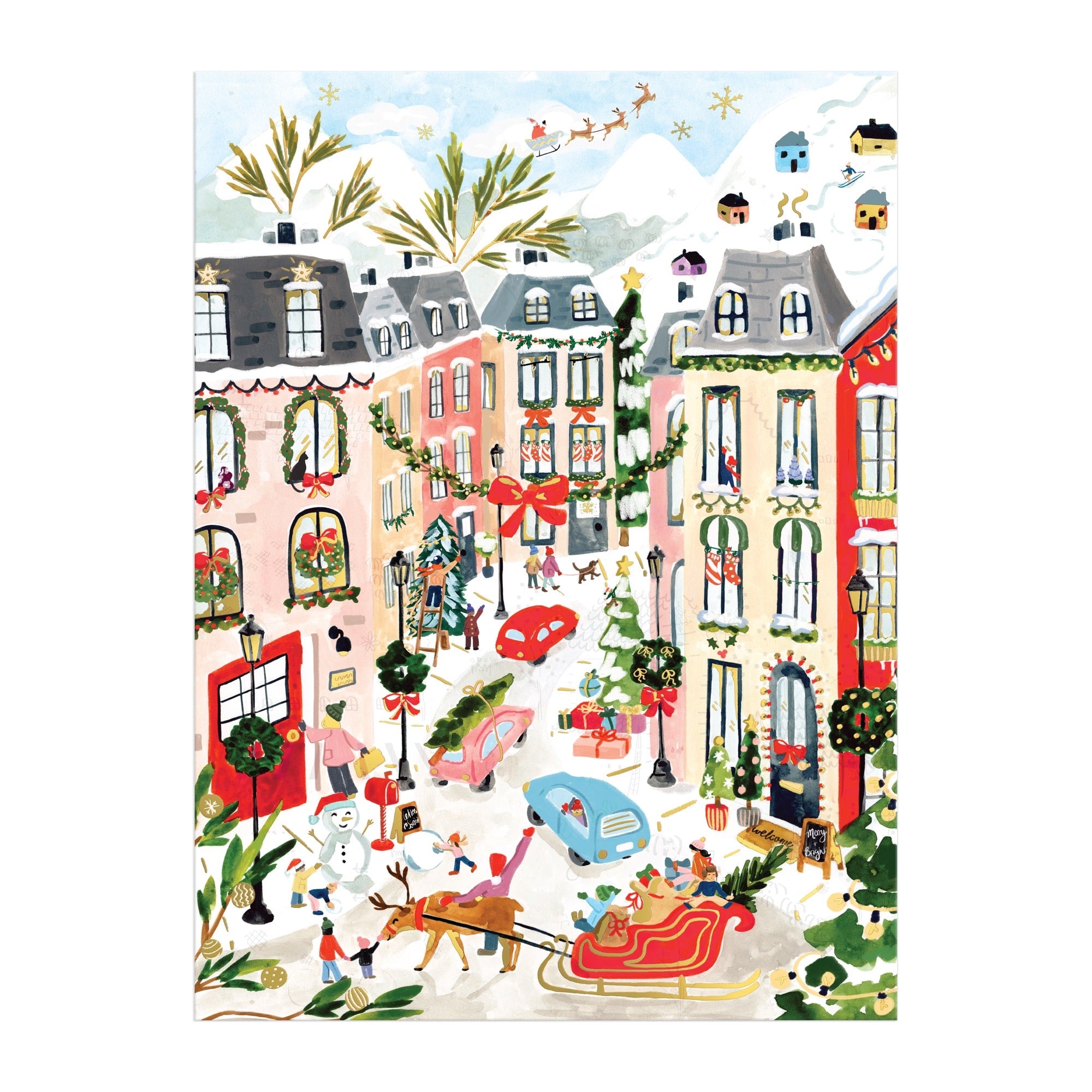 galison-merriest-village-puzzle-1000-teile-goldfolie image 5