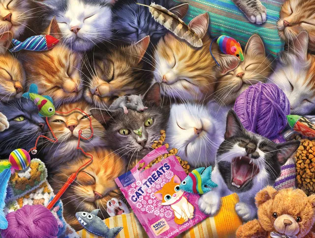 buffalo-games-cats-cat-nap-750-teile-puzzle-katzen image 1