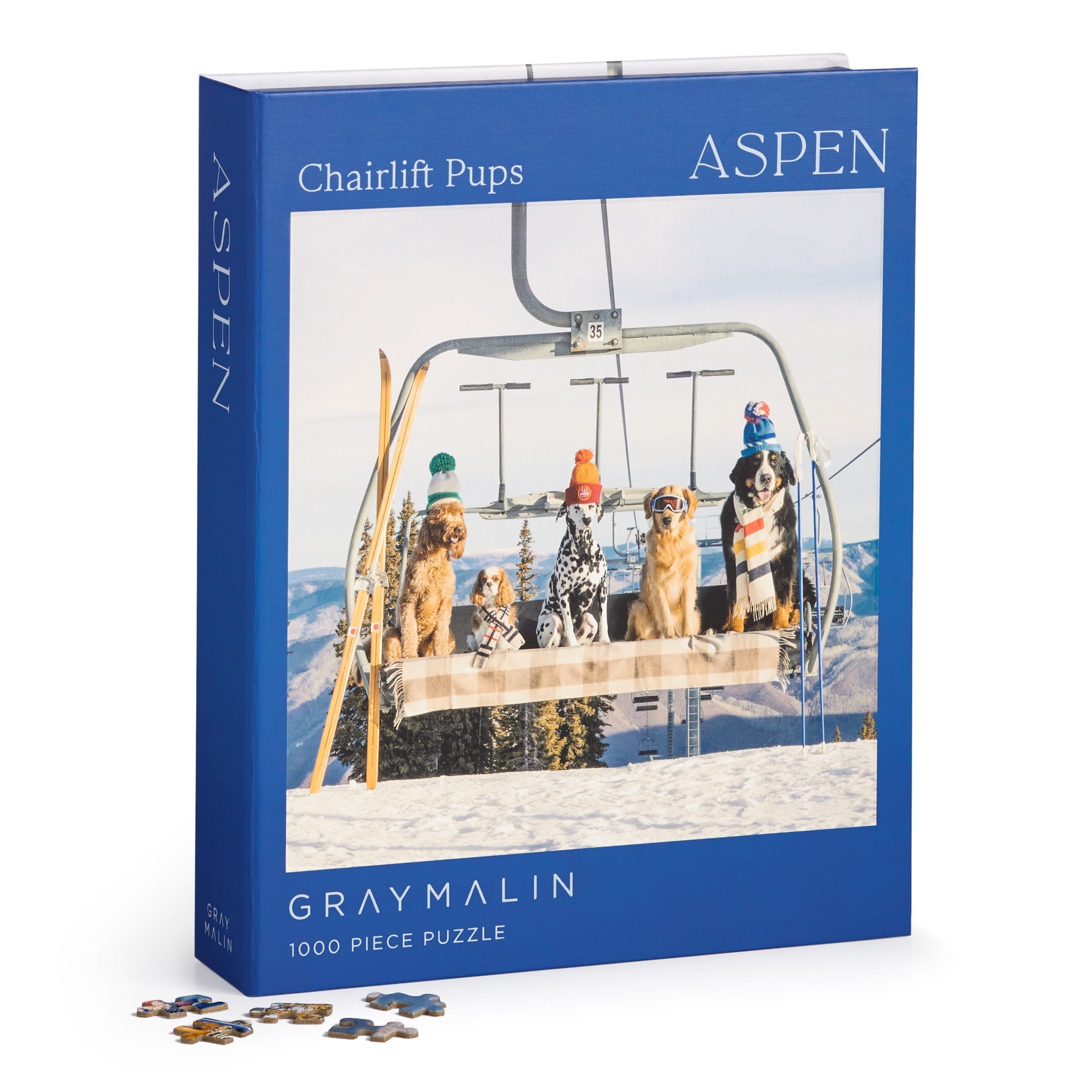 galison-gray-malin-aspen-puzzle-1000-teile-hunde-skilift image 5