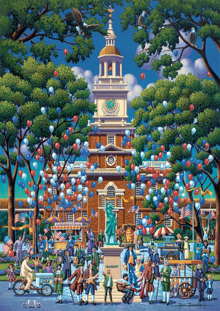 buffalo-games-eric-dowdle-independence-hall-puzzle-500-teile-americana image 1