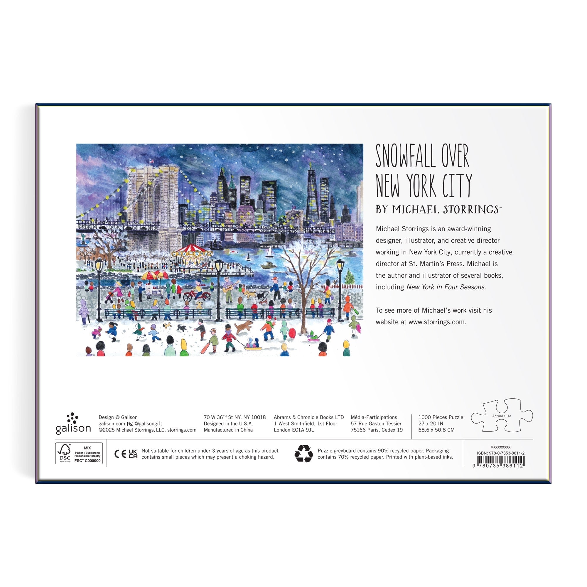 galison-storrings-new-york-1000-teile-puzzle-schnee image 7