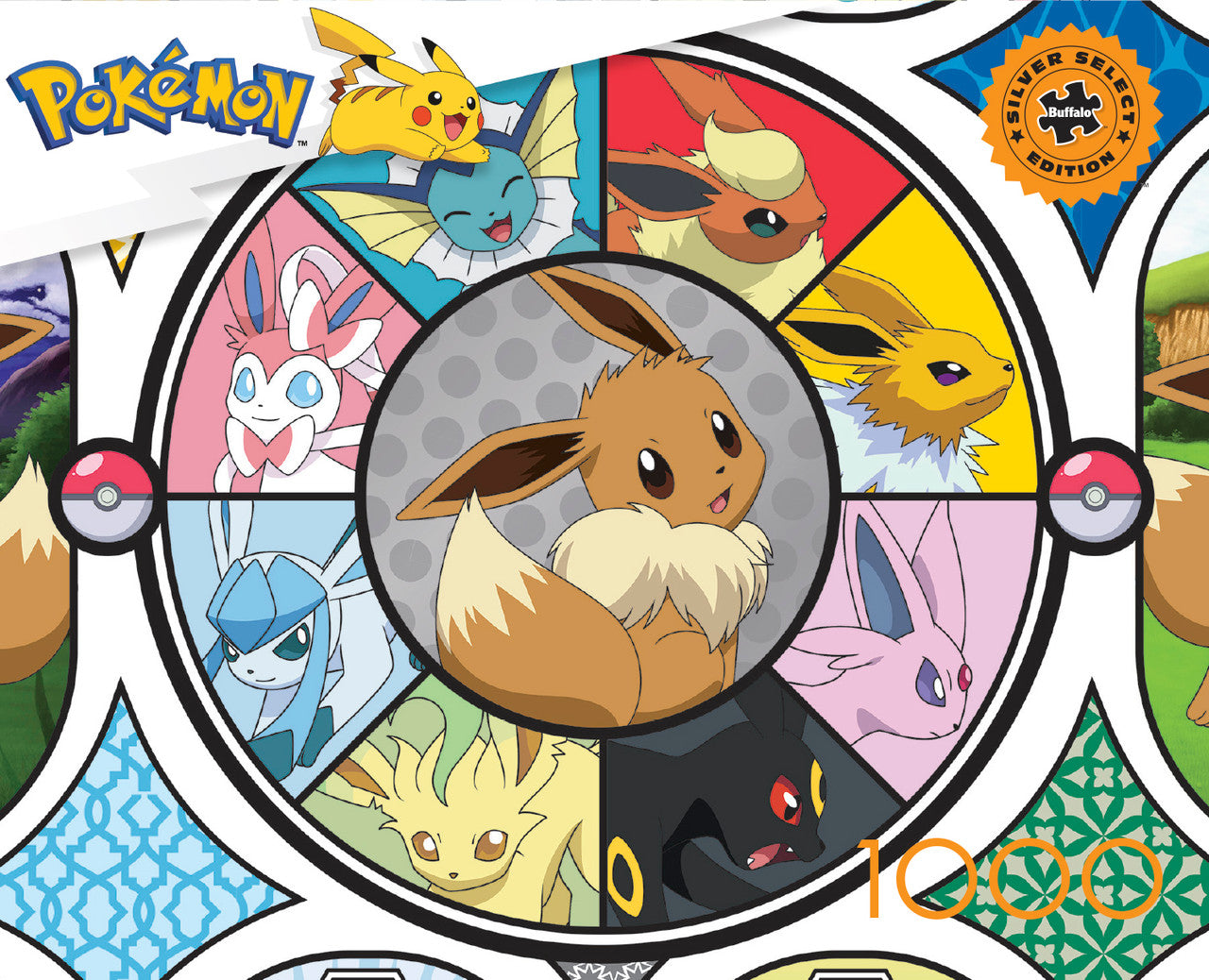 buffalo-games-pok-mon-windows-of-eevee-puzzle-1000-teile-silver image 2