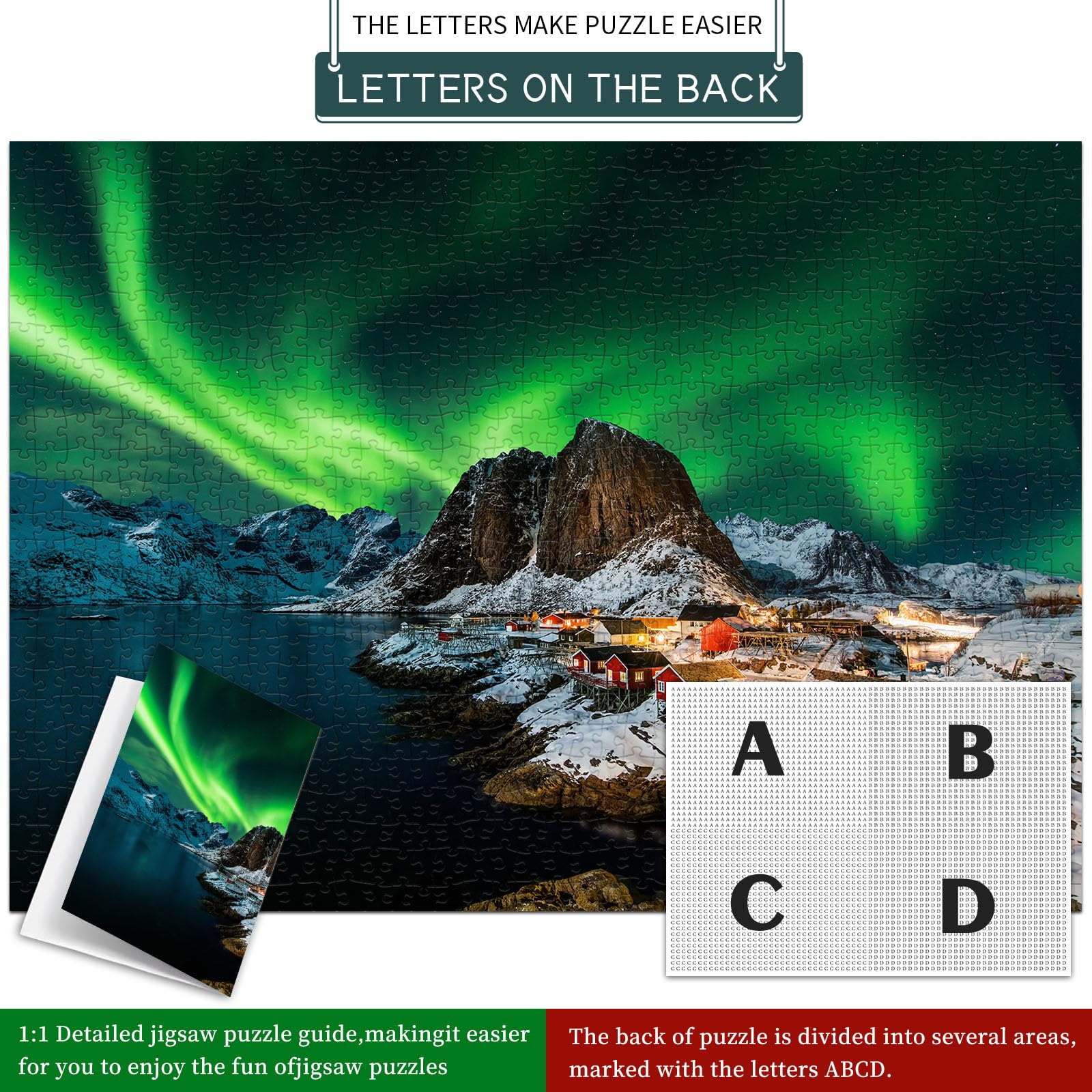 huadada-puzzle-1000-teile-norwegen-aurora-borealis-70x50-cm image 3