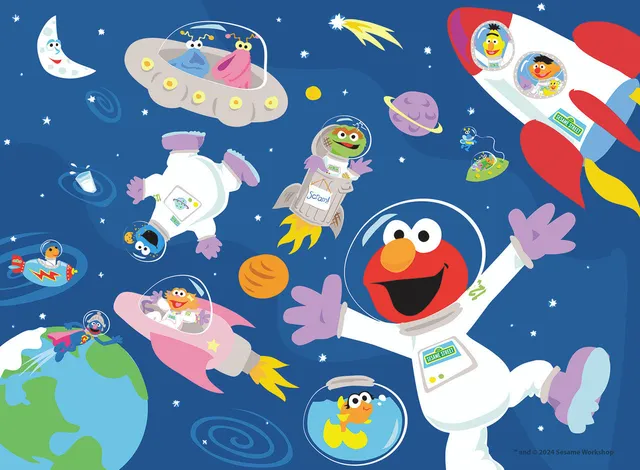 buffalo-games-sesame-street-in-space-100-teile-kinderpuzzle-weltraum image 1