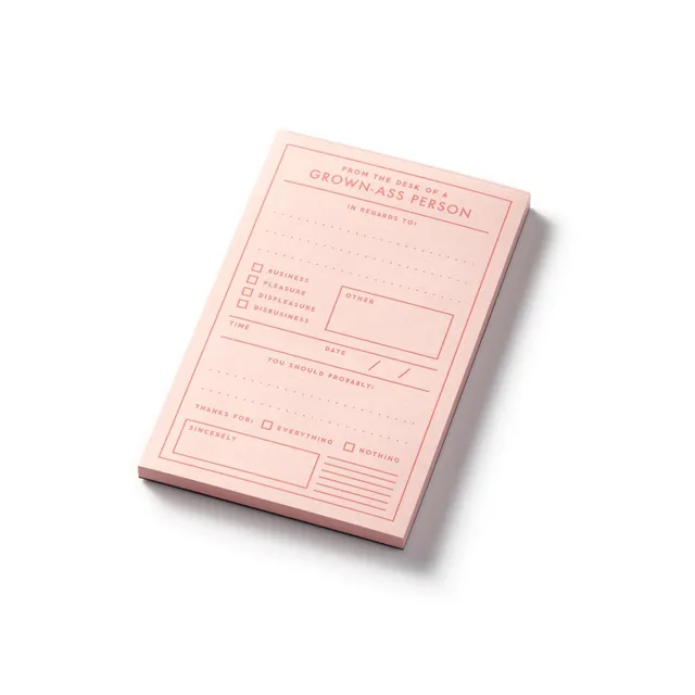 galison-grown-ass-person-memo-pad-notizblock-rosa-75-blatt image 1