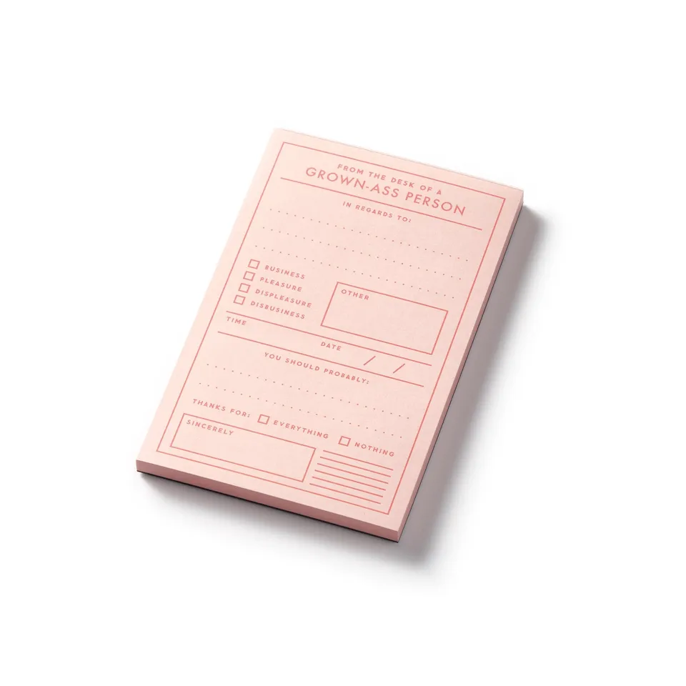 galison-grown-ass-person-memo-pad-notizblock-rosa-75-blatt image 1