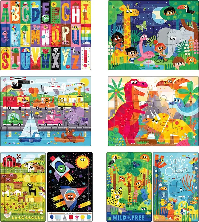 buffalo-games-little-buffalo-8er-set-tray-puzzle-kinder-dinos image 1