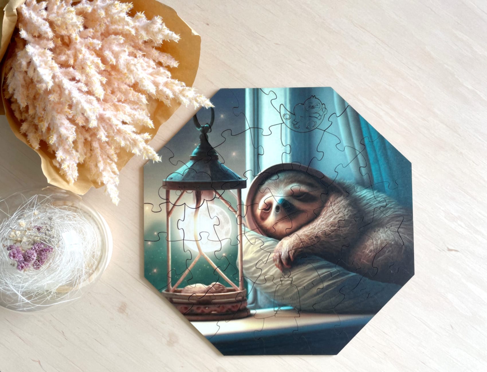milliwood-hi-i-m-little-holzpuzzle-46-teile-simon-faultier image 8