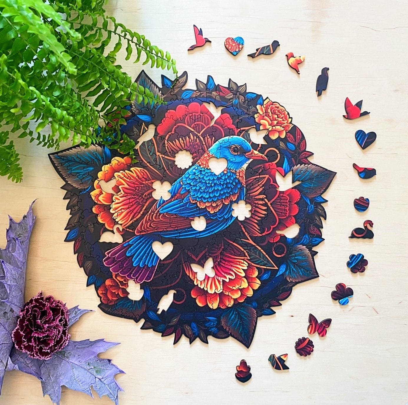 milliwood-peace-and-harmony-vogel-mandala-holzpuzzle-206-teile image 2