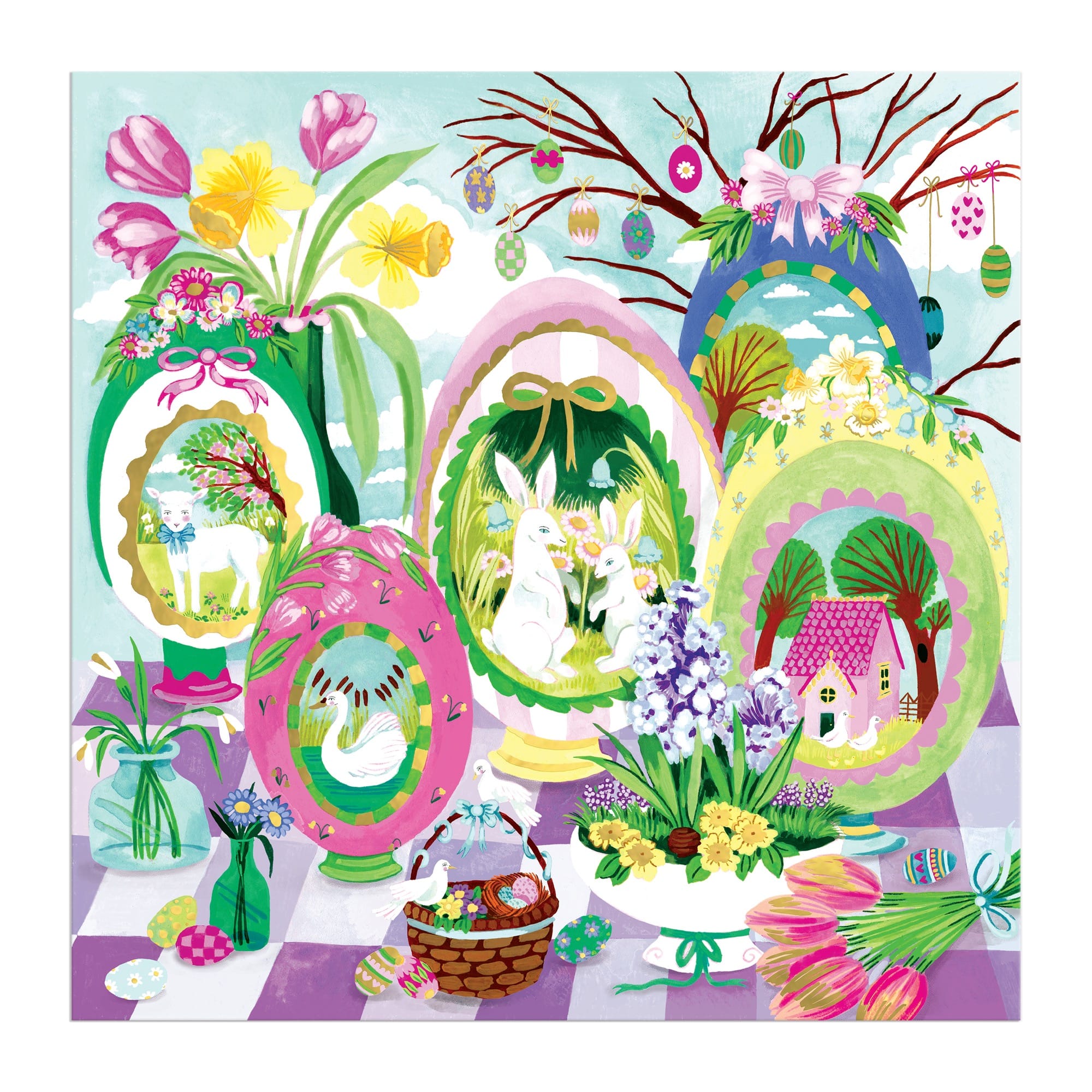 galison-windows-to-spring-500-teile-puzzle-mit-folie-ostern image 5