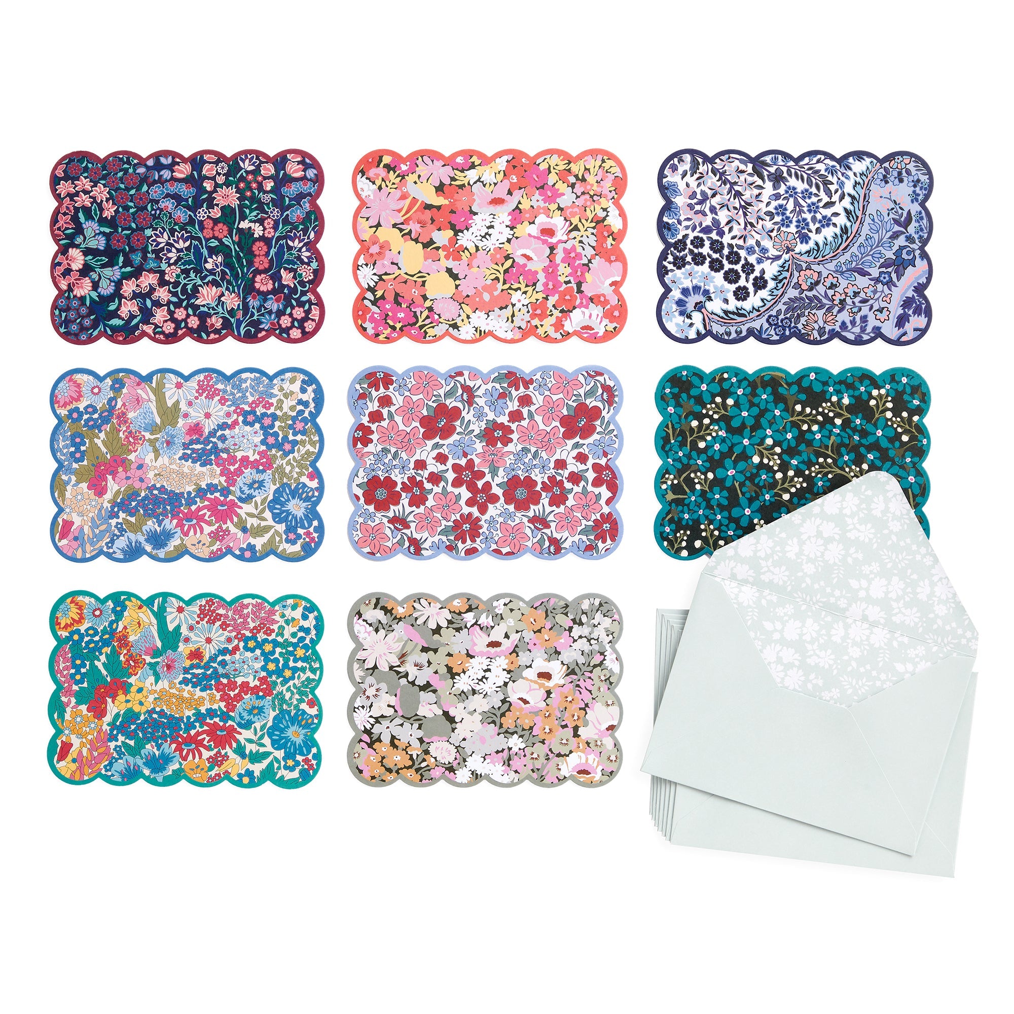 galison-liberty-scalloped-notecard-set-gruszkarten-8er-blumen image 3