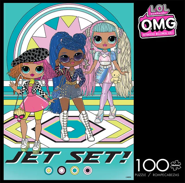 buffalo-games-l-o-l-surprise-jet-set-puzzle-100-teile-kinder image 1