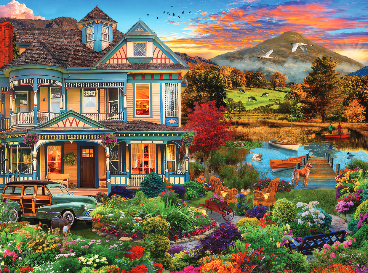 buffalo-games-garden-country-home-1000-teile-puzzle-landhaus image 1