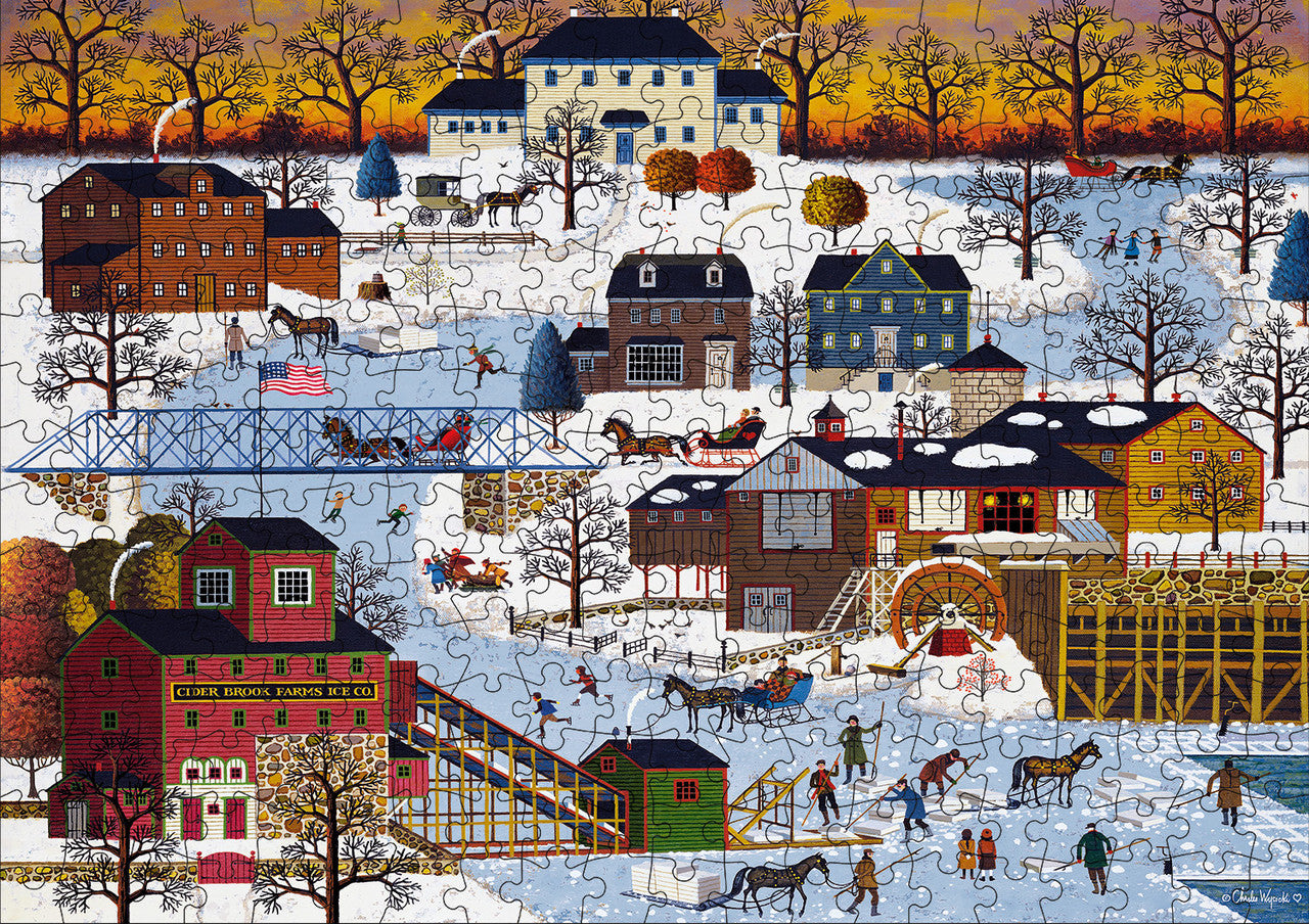 buffalo-games-charles-wysocki-cider-brook-farms-puzzle-300-teile-winter image 1