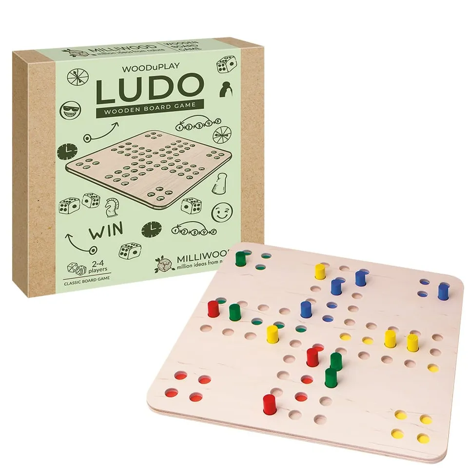 milliwood-wooduplay-ludo-holzspiel-mensch-rgere-dich image 1