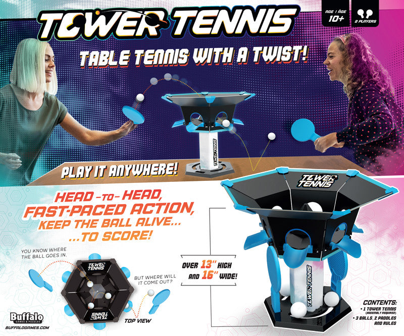 buffalo-games-tower-tennis-spiel-2-spieler-mit-turm image 2