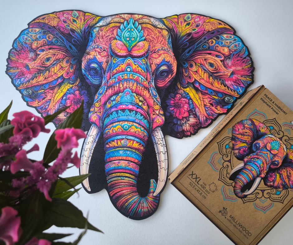 milliwood-peace-harmony-elephant-power-holzpuzzle-400-teile image 7