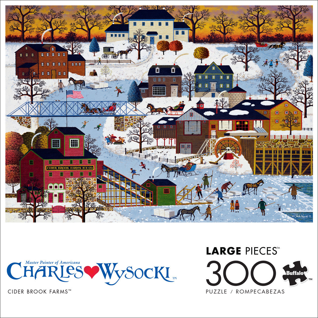 buffalo-games-charles-wysocki-cider-brook-farms-puzzle-300-teile-winter image 2