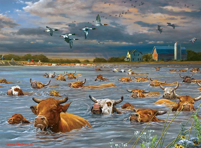 buffalo-games-hautman-cattle-crossing-puzzle-1000-teile-k-he image 1