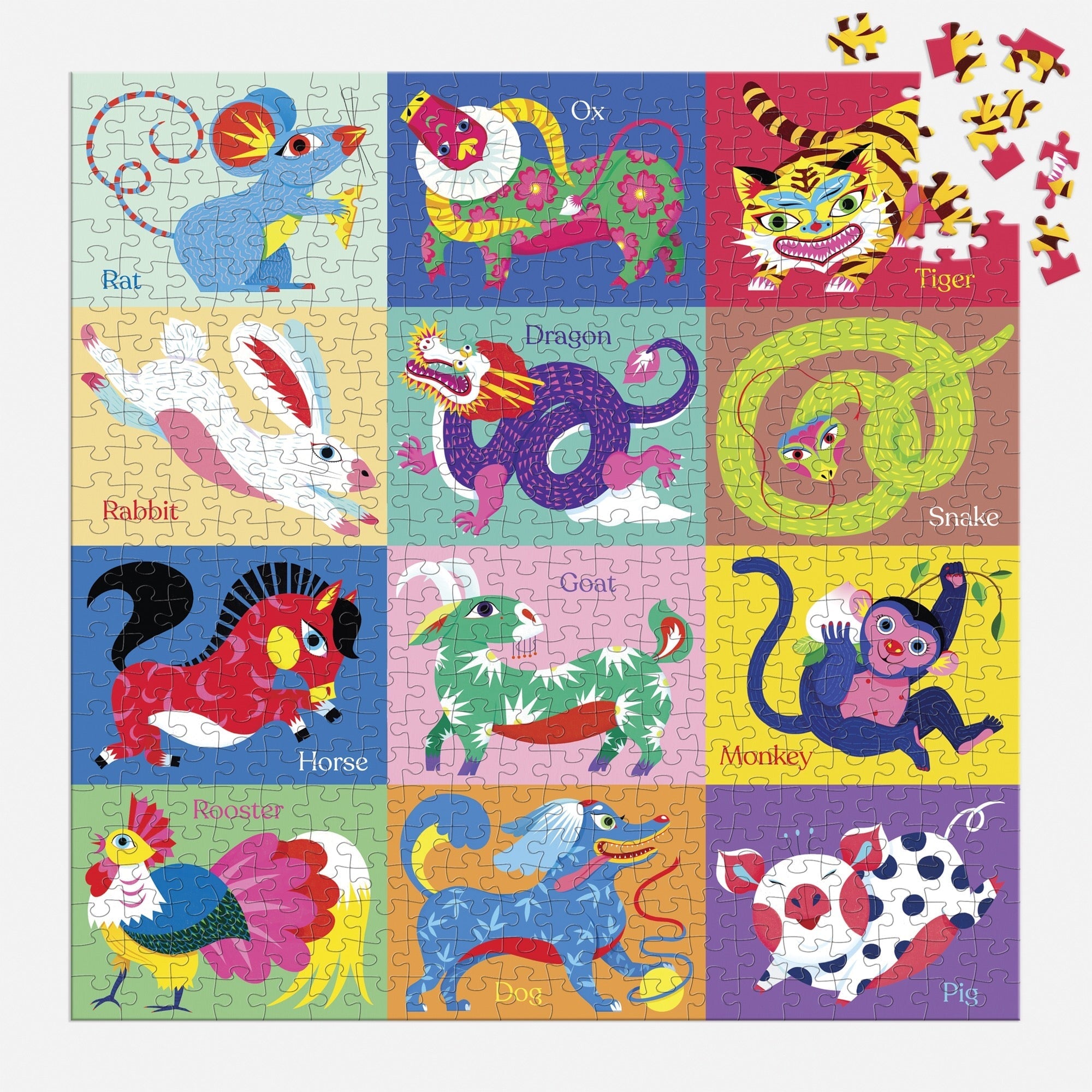 galison-chinese-zodiac-puzzle-500-teile-tierkreis-bunt image 3