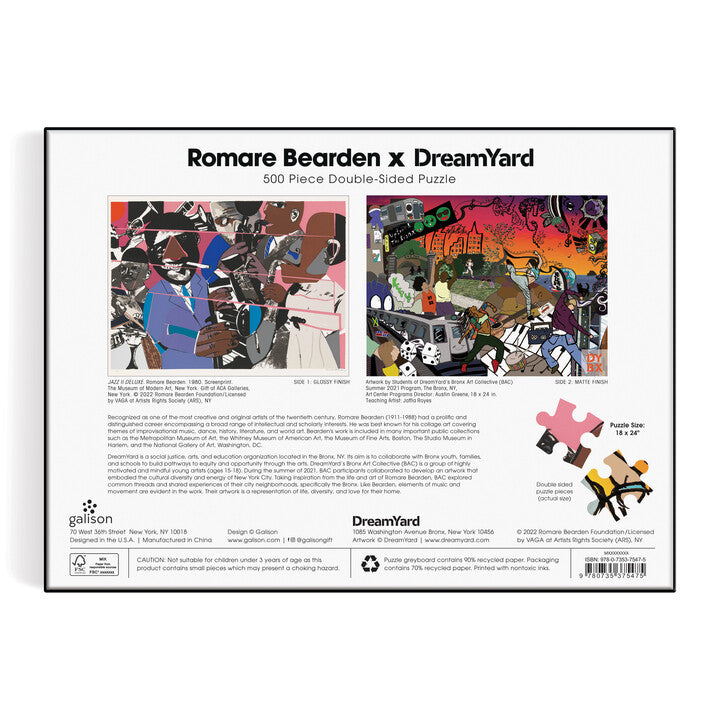 galison-romare-bearden-dreamyard-puzzle-500-beidseitig image 8