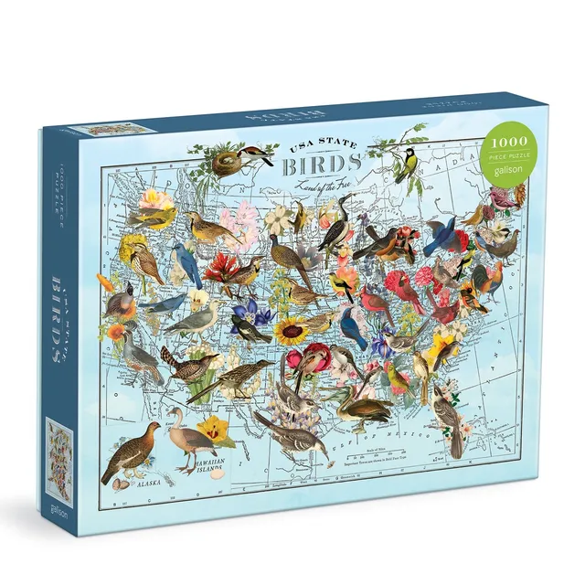 galison-wendy-gold-state-birds-1000-teile-puzzle-v-gel image 1