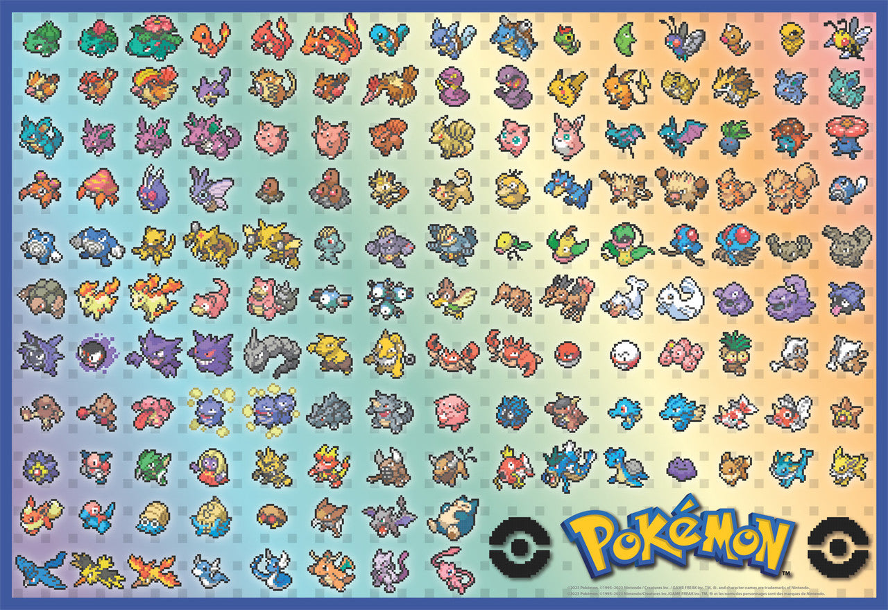 buffalo-games-pokemon-retro-pixel-chart-puzzle-2000-teile-pixel image 1