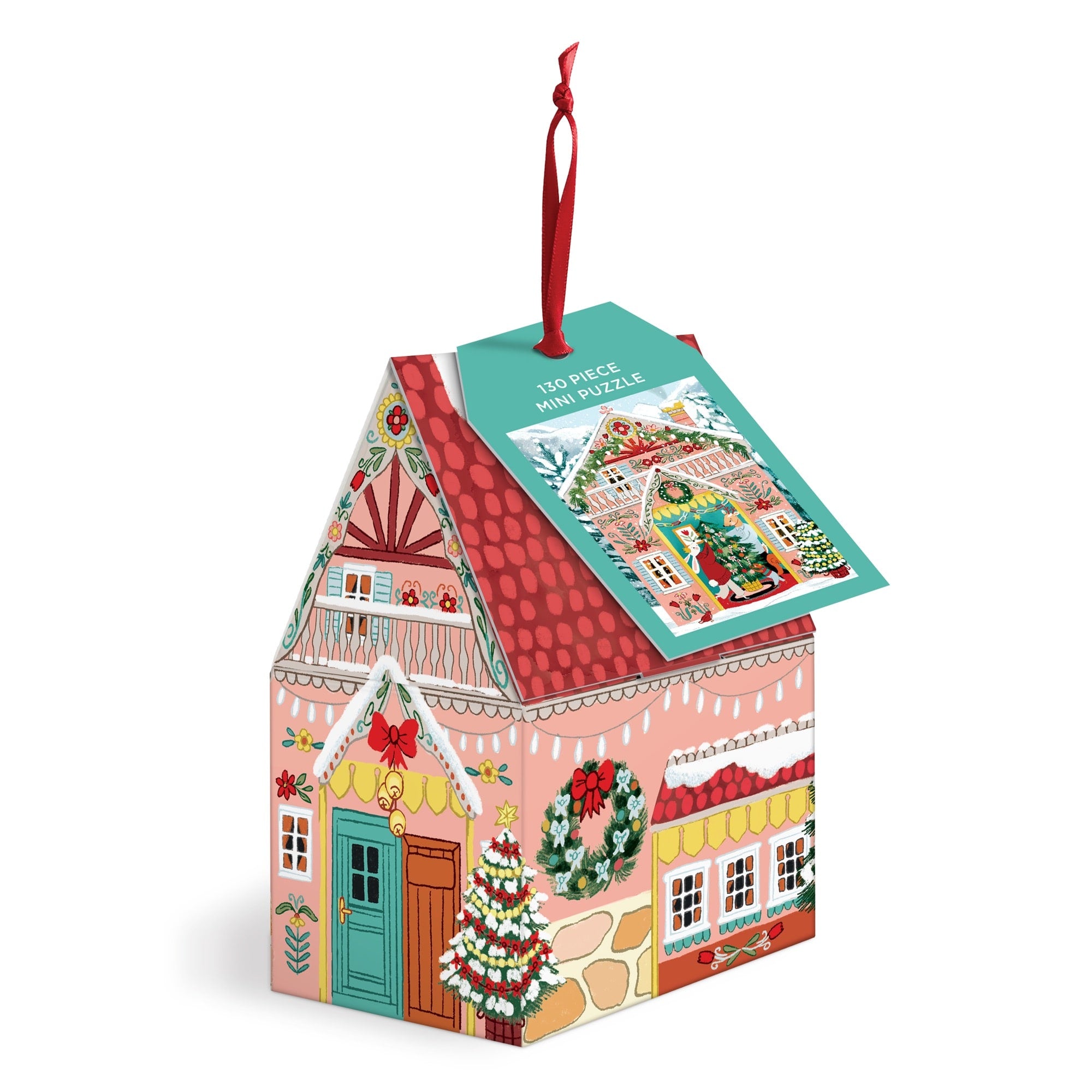 galison-swiss-chalet-130-teile-puzzle-weihnachts-ornament image 1