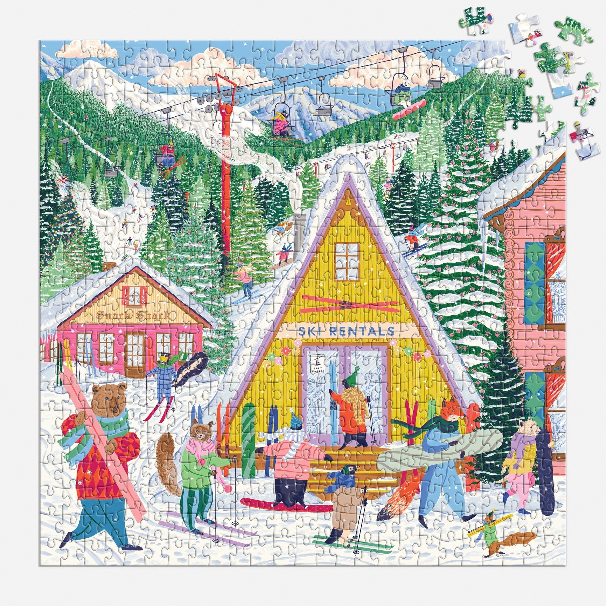 galison-ski-village-puzzle-500-teile-50-8-cm image 4