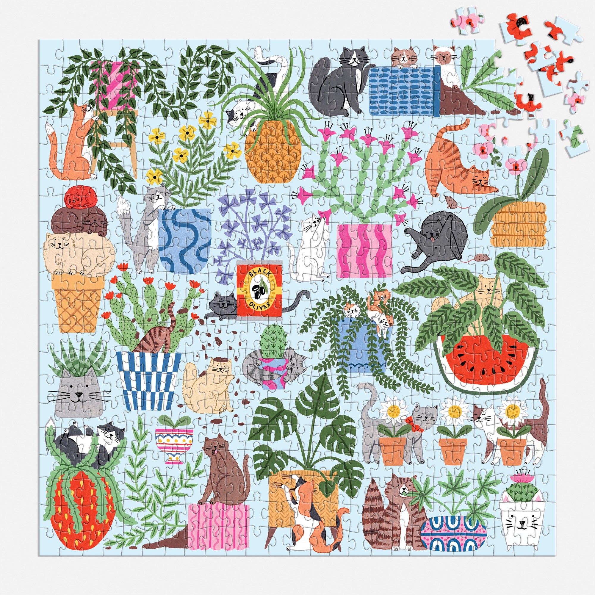 galison-cats-in-the-houseplants-puzzle-500-teile-katzen image 4