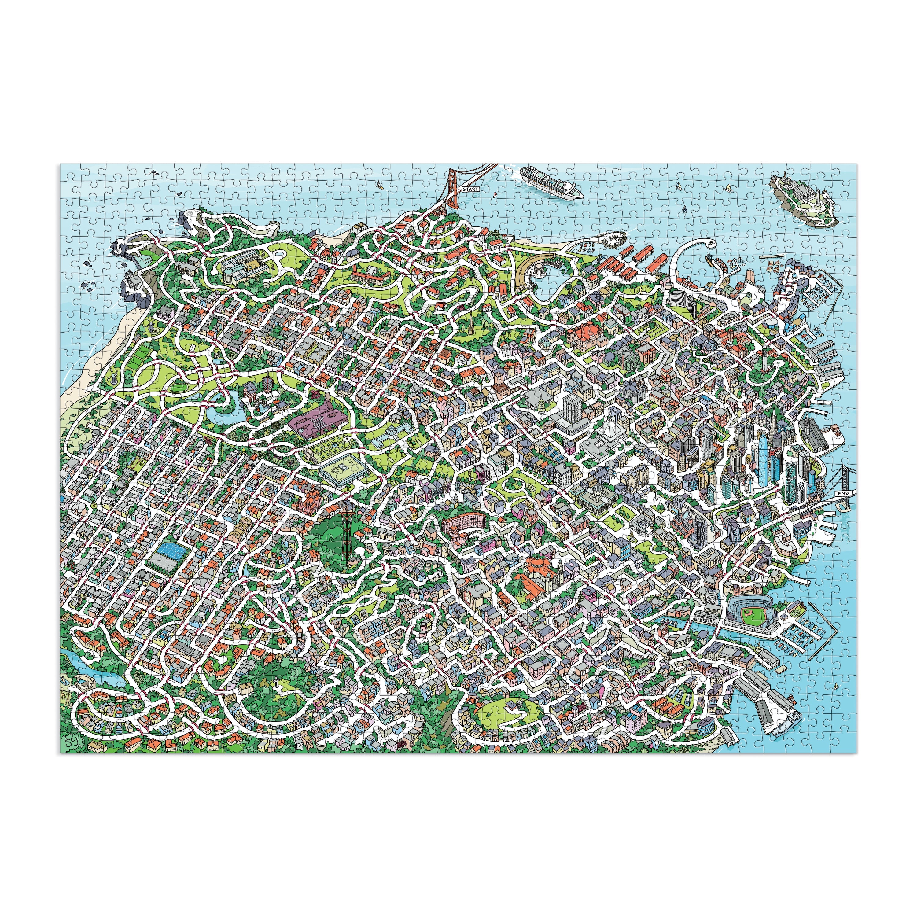 galison-the-city-by-the-bay-1000-teile-maze-puzzle-labyrinth image 2
