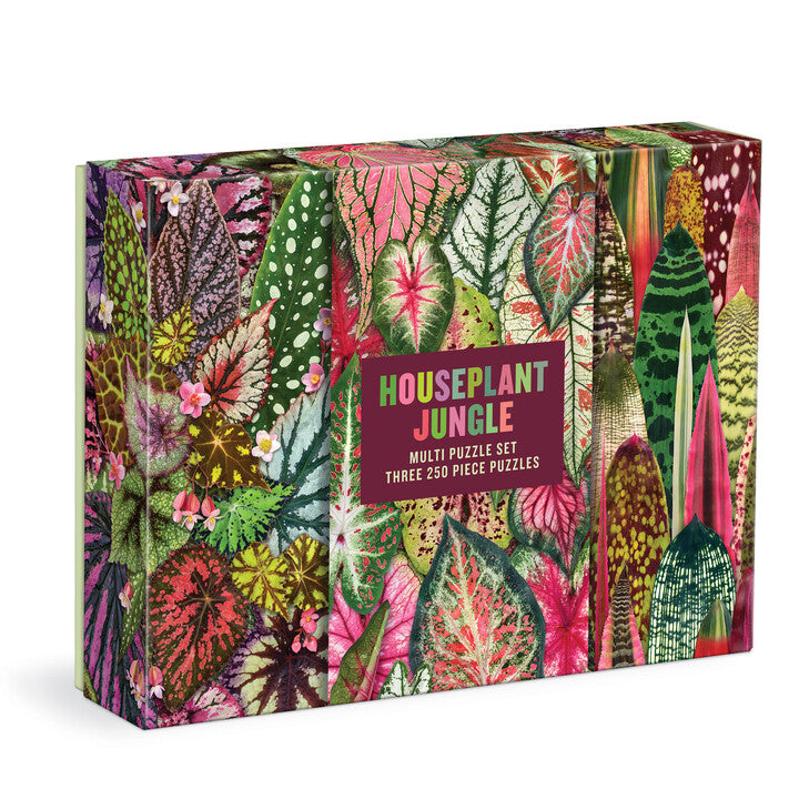 galison-houseplant-jungle-puzzle-set-3x250-teile-pflanzen-multipuzzle image 1