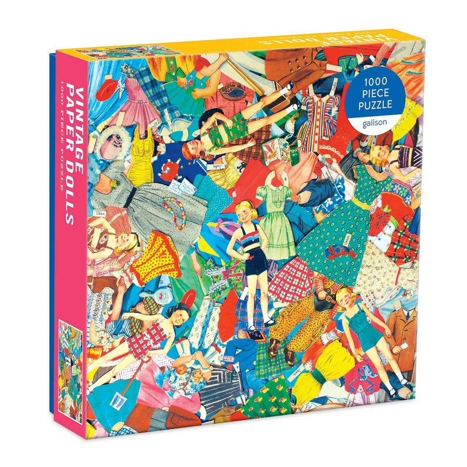 galison-vintage-paper-dolls-puzzle-1000-teile-square-box image 1