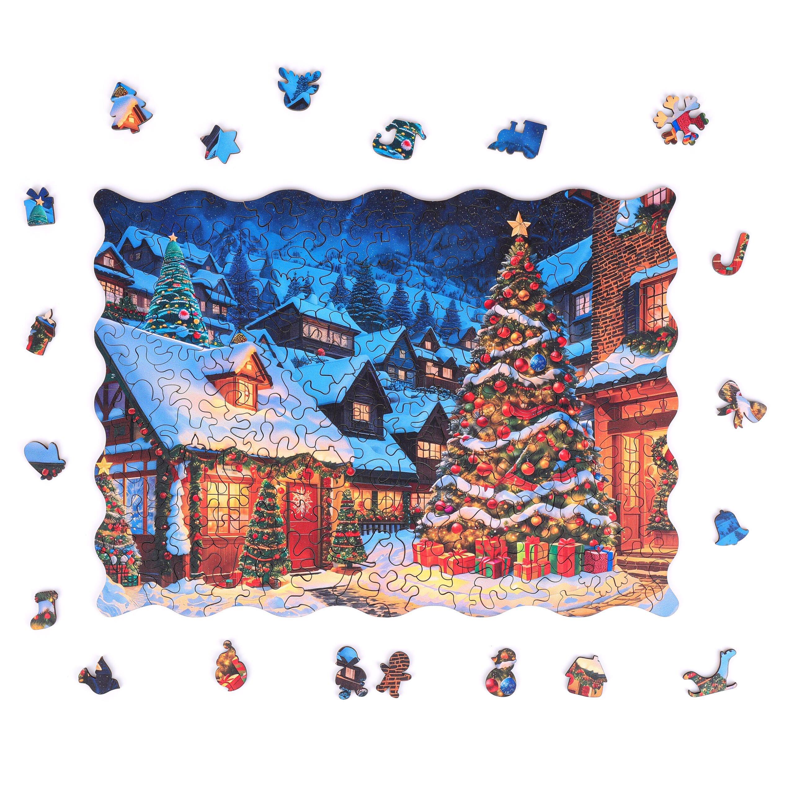 milliwood-christmas-weihnachtsdorf-holzpuzzle-200-teile-deko image 1