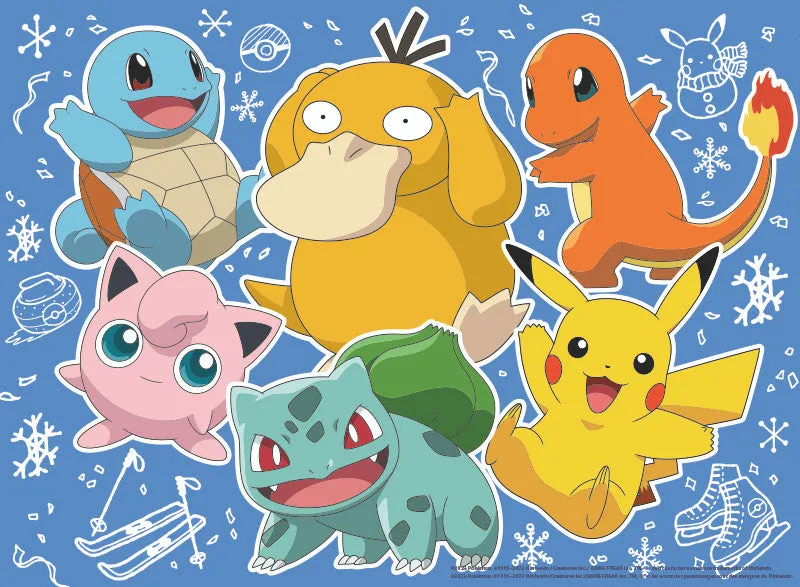 buffalo-games-pokemon-kanto-holiday-100-teile-kinderpuzzle-winter image 1