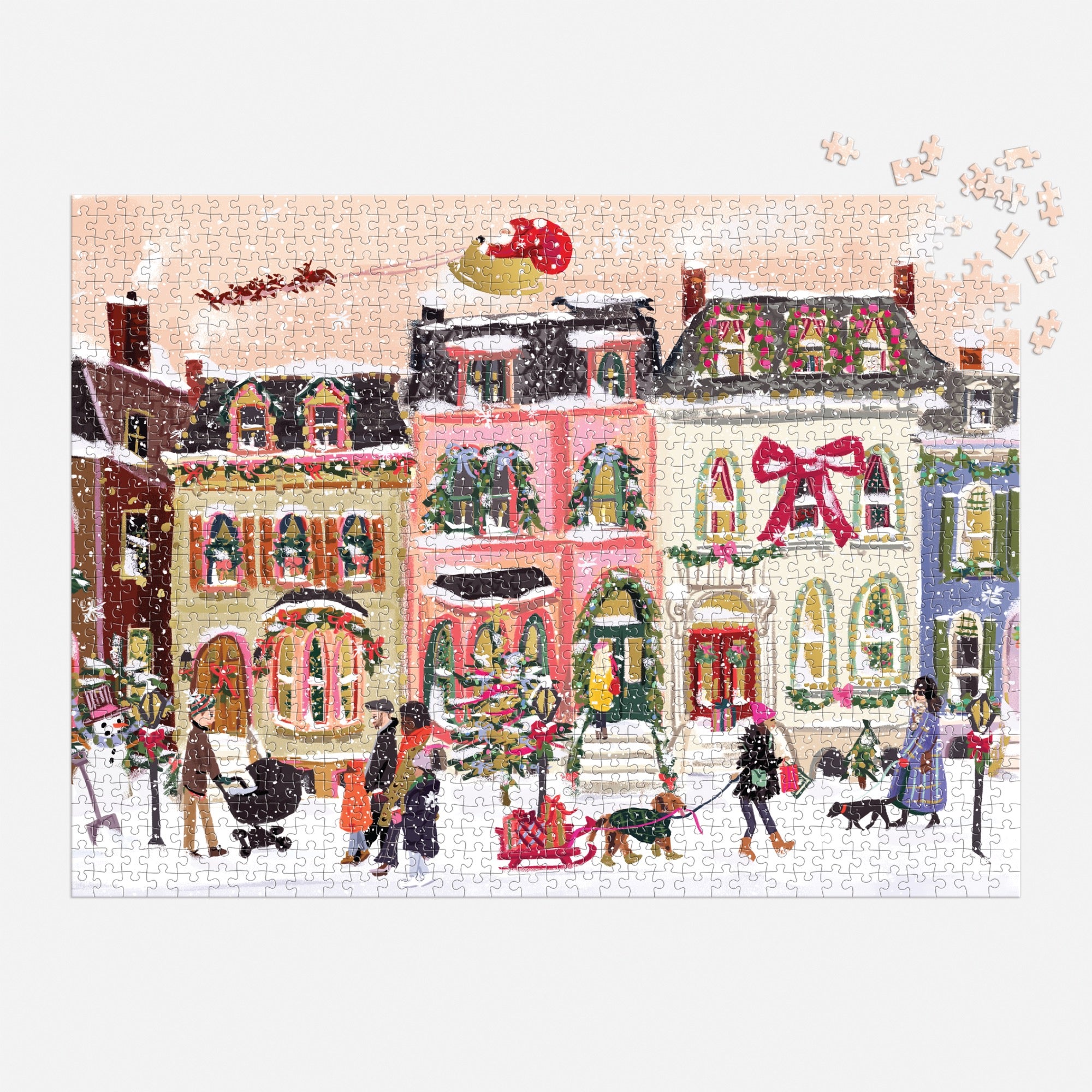 galison-snowfall-on-main-street-puzzle-1000-teile-foil-winter image 4